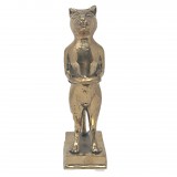 CAT TRAY BRASS GOLD COLORED - STATUES